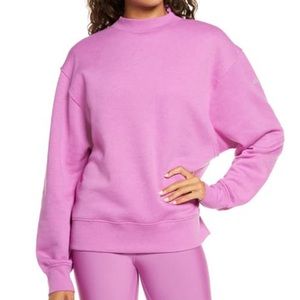 ALO Yoga Tops Alo Yoga Freestyle Mock Neck Sweatshirt In Orchid Heather Size Large Poshmark